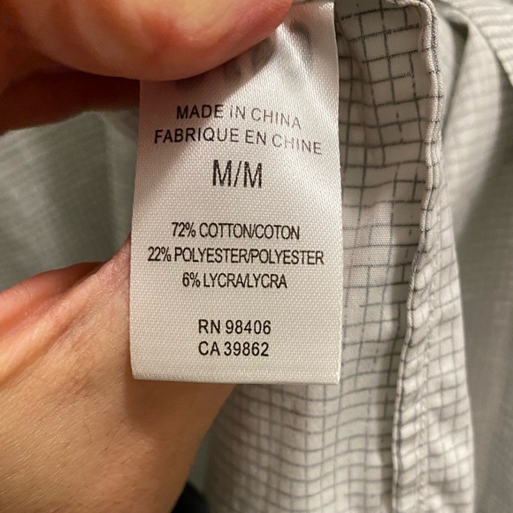 Theory Button Up Shirt. Size medium. Black and white. - Picture 4 of 6